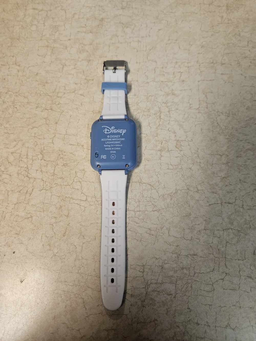 Disney Blue Kids Smartwatch with Floral and Character Silicone Band
